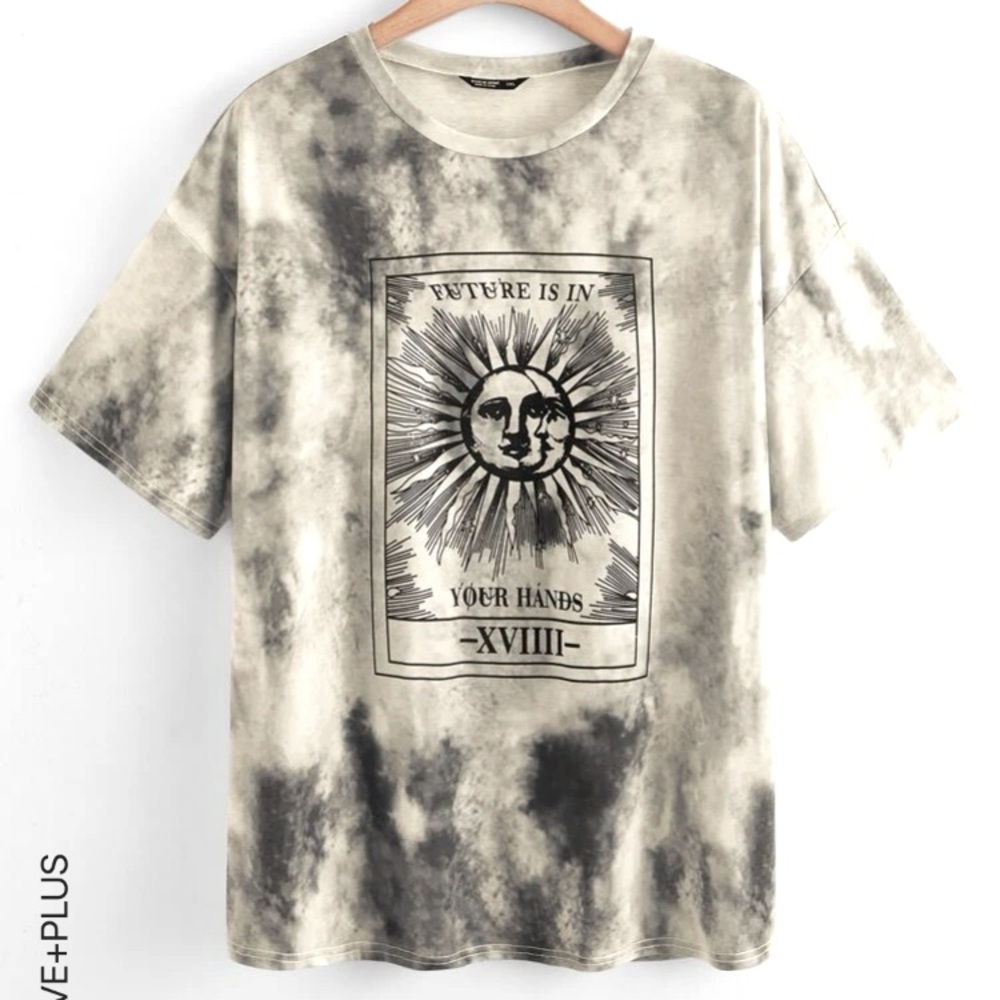 T-shirt sun/moon tie-dye
